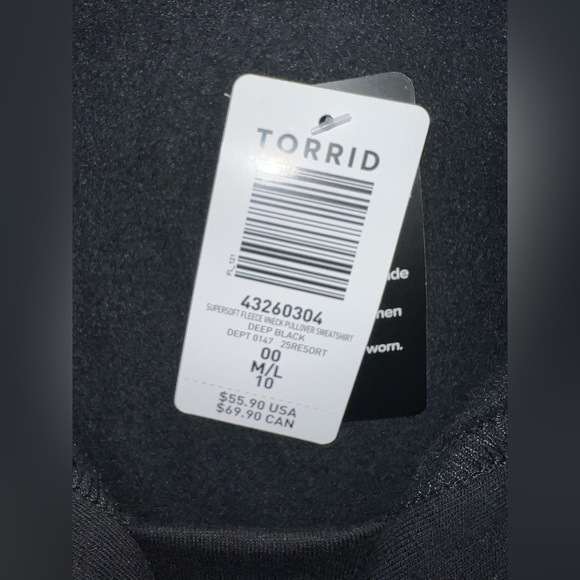 NWT Fleece V-Neck Sweatshirt. Size 00. - Picture 6 of 14